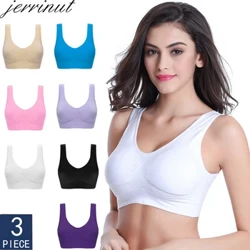 Jerrinut 3 Gợi Cảm Áo Ngực Đúc Áo Lót Ngực Cho Nữ Không Có Miếng Lót Plus Pize Push Up Bralette Áo Áo Ngực Áo Vest không Dây Hoạt Động Áo Ngực