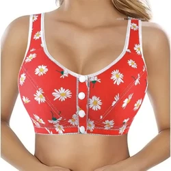2023 Bra Newydd i Ferched Wire Rhad ac Am Ddim Dillad Isaf Cotwm Cau Blaen Brassiere Lingerie Merched Penddelw Mawr 50 52 Cwpan BCD