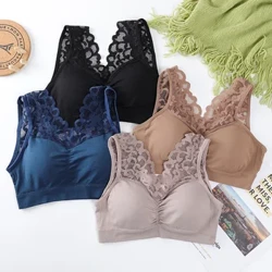 Jerrinut BH för Kvinnor Underkläder Seamless BH Crop Top Bralette Push Up BH Underkläder Aktiv BH Sexig Trådlös