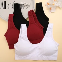 Choksiz Ayollar tank tops Moda kesilgan kamzul yostig'i Ayollar Push Up Bralette Qizlar Bir tekis rangli simsiz U-orqa ichki kiyim