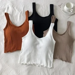 Kırpılmış Tanklar Ruffles Tüp Üst Kadın Bralette Kırpma Üst Seksi Iç Çamaşırı Sutyen Spor İç Giyim Moda Bayanlar Sokak Üstleri Kaşkorse