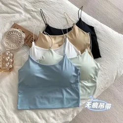 Ishubhu Yabesifazane E-Sexy Phezulu I-Camisole Izingubo Zangaphansi Ezithambile Eziphefumulayo Amantombazane I-Cami I-Vest Yethangi Evamile Yesifazane I-Vest Engenamikhono Izinwele Eziphezulu Zemfashi