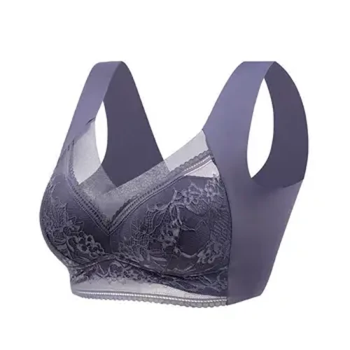 L-6L Kvinnor Stor BH Push Up Ice Silk Seamless övre Bralette Spets Trådlös Sommar BH Plus Size Top Underkläder Underkläder 15019