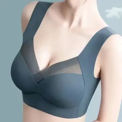 Haʻuki Lete me ka wahine Seamless Sexy Up Plus Unwired Frame Bra Top Underwear Size Push Backless Wireless S