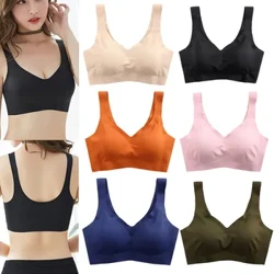 Reggiseno staccabile per reggiseno pull up intimo 2024 reggiseno in seta di ghiaccio senza cuciture da donna senza anello in acciaio gilet yoga push up traspirante