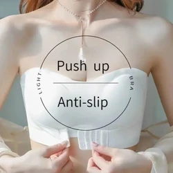 Reggiseno estivo senza spalline Intimo push-up senza soluzione di continuità Coprireggiseno Tipo anteriore Lingerie sexy Corpo donna Lenceria Para Damas Mujer
