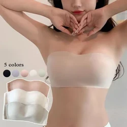 Légáteresztő mell Camisole Beauty Back Női melltartó pánt nélküli fehérnemű Seamless Solid csúszásmentes női melltartó pánt nélküli fehérnemű