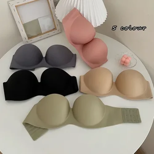 Cső felső alsónemű Soild Color Szexi fehérnemű Pánt nélküli melltartó Push Up melltartó Seamless Bralette Szexi egyszínű női fehérnemű