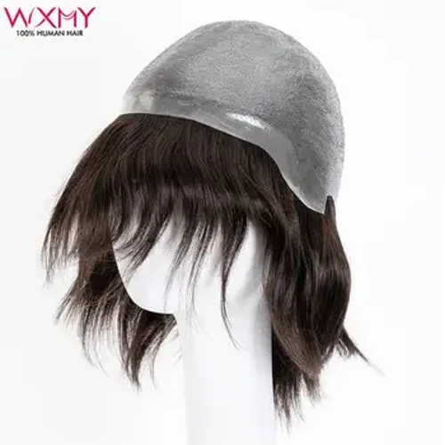 Perruques de cheveux humains de Base nouée par unité centrale complète Durable pour les femmes perruques courtes de femmes d'unité centrale pleines femmes juives vrais postiches de perruque de cheveux naturels