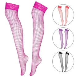 Gợi Cảm Fishnet Vớ Nữ Mùa Hè Mỏng Trong Suốt Lưới Đùi Vớ Cổ Cao Độ Đàn Hồi Trên Đầu Gối Nylon Stocking 6 Màu