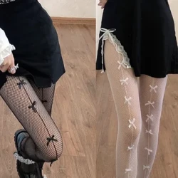 Kvinner Sexy Netting Netting Tights Strømper Strømpebukser Transparent Gothic Party Club Hvit Svart Kvinner Netting Sokker Undertøy
