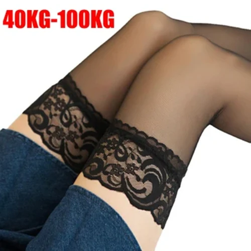 Ciorapi sexy înalți pe coapsă Chiloți pentru femei Ciorapi din dantelă Lenjerie Sheer Lolita pentru fete Ciorapi până la genunchi JK stil japonez