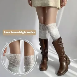 Koreako kolore lisoko parpailadun galtzerdi altuak emakumezkoen nesken izterrean belauneko galtzerdiak Lolita emakumezkoen neskak botako galtzerdi beroak