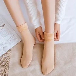 Mùa Thu/Mùa Đông Lông Cừu Dày Ấm Tất Dành Cho Nam Nữ Giữa Bắp Chân Dài Trưởng Thành Khăn Short Sau Sinh