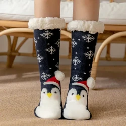 2023 Mới Dễ Thương Ấm Tất Làm Dày Plus Cotton Mùa Đông Vớ Nữ Giáng Sinh Kawaii Vớ Quà Giáng Tặng Nhà Tầng Phòng ngộ nghĩnh Sock