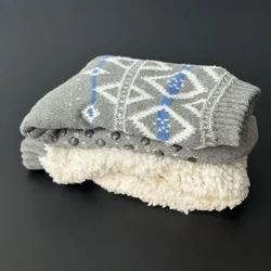 Fuzzy Sock Vinter Varm snøfnugg Soft Contton House Fluffy Slipper menn Sokk Juletykk Plysj sklisikre gulvgrep Morsom mann