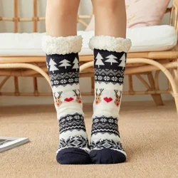 Mùa Đông Ấm Tất Nữ Chim Cánh Cụt Sang Trọng Mềm Mại Nữ Không Bám Sàn Dép Ngắn Mờ Lông Tơ Hươu Nai Sừng Tấm Gấu Quà Tặng Giáng Sinh