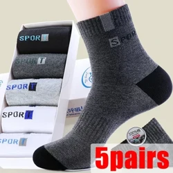 5 Đôi Tre Chất Lượng Cao Thoáng Khí Khử Mùi Kinh Doanh Tất Nam Vớ Ống Thu Đông Xuân Hè Plus Kích Thước