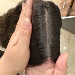 Peruca de renda frontal de seda com onda inferior personalizada, cor marrom, destaque de seda, cabelo humano virgem, peruca judaica