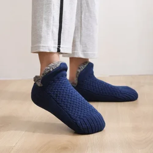 Wanter Indoor Doheem Socken fir Fraen a Männer Warm Velvet Déck Buedem Socken Plüsch Soft Slippers Erwuessener Bottom Glue Sock