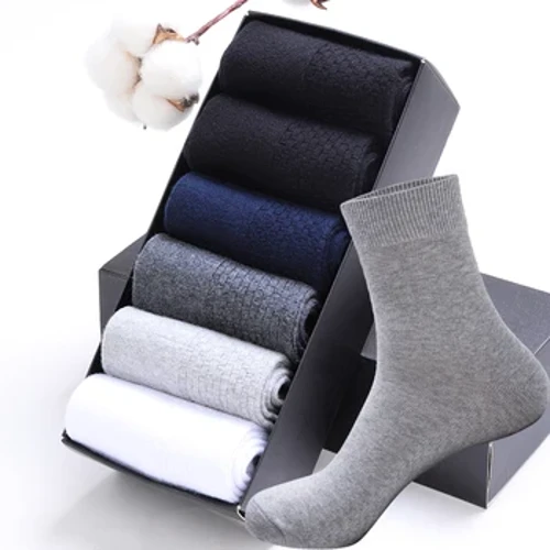 HSS 2024 calcetines informales de alta calidad para hombre, calcetines de algodón para verano e invierno, calcetín largo blanco y negro de secado rápido de talla grande US7-14