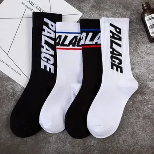 Palac Đôi Tất Cotton Hợp Thời Trang Thu Đông Cho Trượt Ván Bóng Rổ Unisex Giữa Bắp Chân Thể Thao Theo Phong Cách Cặp Đôi