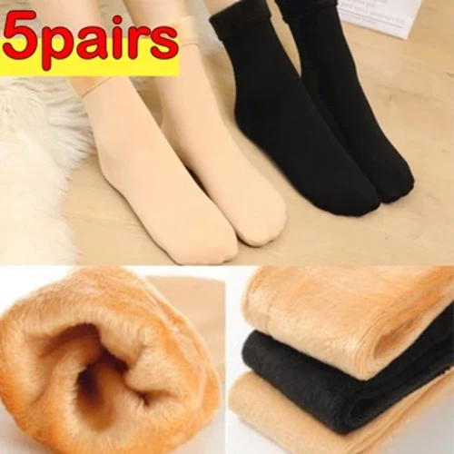 5/3/2 / 1Pair Aýallar Gyş joraplary ýyly towuk termiki gar aýakgaplary pol joraplary ýumşak mahmal ýüň kassir jorap