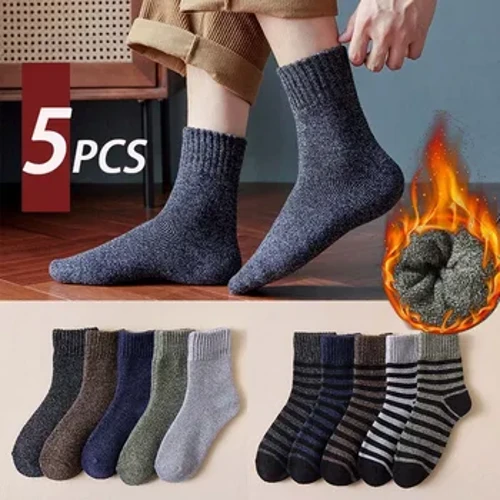 Kaos kaki kaos kaki musim dingin pria kaos kaki tebal tebal dan hangat kaos kaki tabung medium kaos kaki lantai dan kaos kaki handuk grosir
