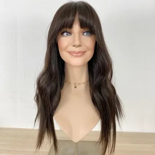 Ebreju parūka mežģīnes priekšpusē cilvēka matu parūkas ar sprādzieniem Eiropas Virgin Hair Mežģīņu augšdaļa Parūka brūna ar rokām sasieti dabīgi ķermeņa viļņi mati Sheitel