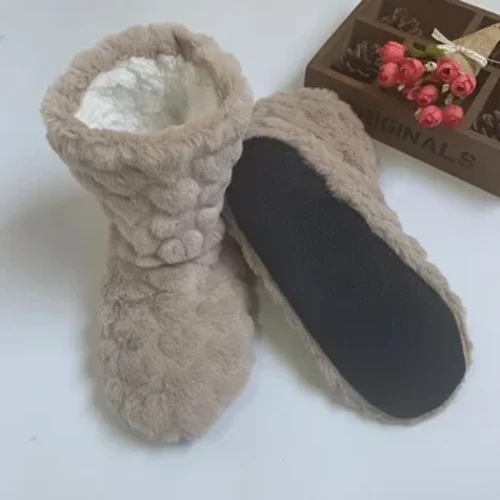 Mānoanoa Thermal Socks Kane Wahine Wahine Pumehana Hoʻoilo Home Soft Thickened Plus Velvet Sleeping Anti Slip Floor Slipper Sock no ka Kalikimaka