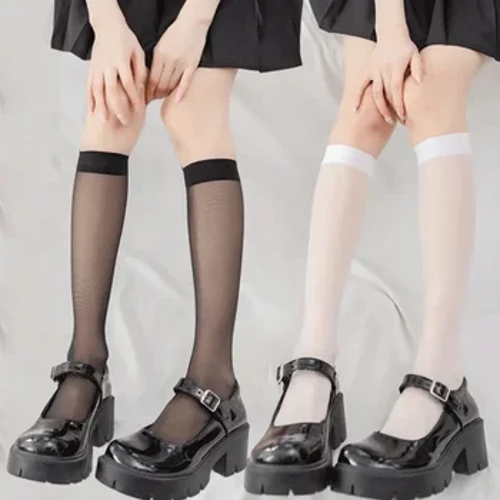 3 đôi Gợi Cảm Tất Tất JK Nữ Cô Gái Tất Đồng Nhất Xem Qua Mùa Hè Mỏng Tất Dài lolita Nylon Đầu Gối lolita Vớ