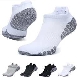 Otoño Invierno calcetines gruesos para correr con parte inferior de toalla calcetines de malla para barco calcetines deportivos transpirables antideslizantes calcetines de corte bajo para hombres y mujeres