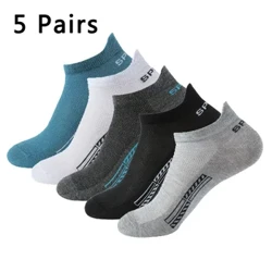 5 Péirí Stocaí Gearra Fir Cadás Fir agus Mná Mogalra Barr Íseal Rúitín Breathable Bog Stocaí Ócáideacha Fir Stocaí Gearr