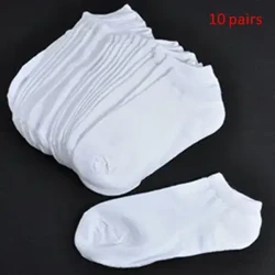 10Pair/Set Unisex Casual Socks Maikling Babae Babae Low Cut Ankle Socks Para sa Babae Babae Puti Itim Maikling Medyas Tag-init #137