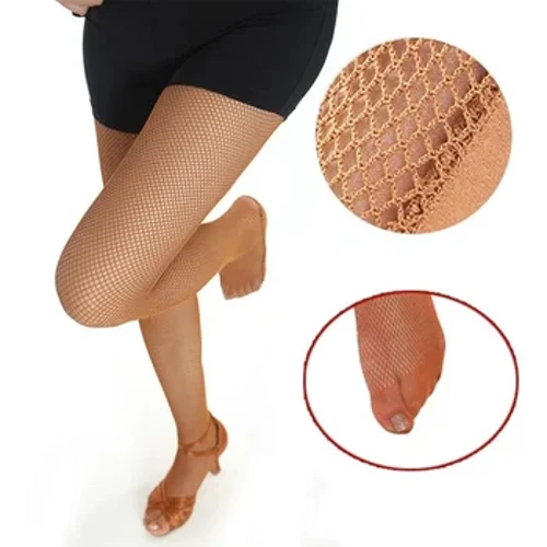 Collant latini professionali da donna Collant a rete professionali da sala da ballo e balli latini filati duri calze latine elastiche collant