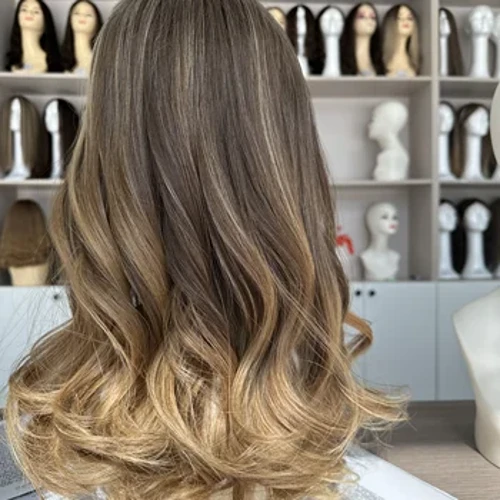 Parrucche Kosher Capelli europei Colore marrone TsingTaowigs Capelli umani Parrucca ebraica Top in pizzo per le donne Spedizione gratuita