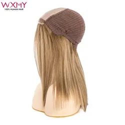 Một Mảnh Dài Thẳng Tóc Giả Của Người Do Thái Tóc Con Người Với Chân Tóc Tự Nhiên Tóc Vàng Mono Top Pháp Ren Mặt Trước Con Người Tóc Giả dành Cho Nữ