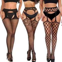 1 pieza fishnet galtzerdiak emakumeentzako izter handiko galtzerdiak gerri altuko galtzerdiak galtzerdiak Pantyhose Fishnet galtzerdiak