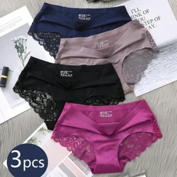 Set/lot dikişsiz kadın oymak külot seti iç çamaşırı konfor dantel külot alçak kadın spor külot yumuşak bayan iç çamaşırı