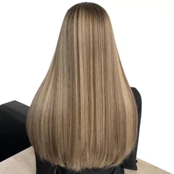 Perruque de cheveux européens épais et super fins, perruque juive en dentelle, perruques casher avec reflets, étiquette casher