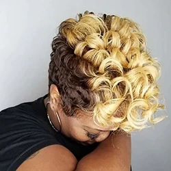 Жіноча коротка кучерява афроамериканська перука HAIRJOY ​​із синтетичного волосся