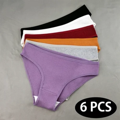 6Pcs/Set Izingubo zangaphansi Zabesifazane Zikakotini Ezithambile Ezimfishane Ezithambile Umbala Oqinile Wemfashini Yakudala Ezemidlalo Izikhindi Zangaphansi Eziphefumulayo Amaphenti Athokomele Athuny
