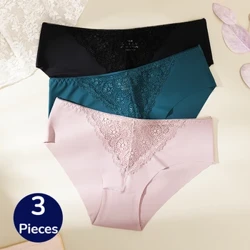 I-TrowBridge 3PCS Amabhulukwe Abesifazane Asetha Ileyisi Emnandi Impahla Yangaphansi Yesifazane Igoboza Ngaphandle Amabhulukwe Angaphansi Owesifazane Kasilika Amnandi