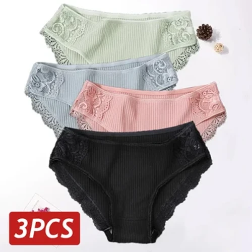 Fugalaau Lace Cotton ofuvae o tama'ita'i 'ofu totonu o tama'ita'i 'ofu'ofu fa'alelei tama'ita'i 'ofu'ofu tino 'olo'o lanu m-XXL 3PCS/set