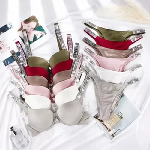 Mới VICTORIA'S SECRET Thời Trang Nữ Plus Kích Thước Áo Ngực Quần 2 Mảnh Đẩy Lên Gợi Cảm Quần Đùi Bộ Chữ Kim Cương Giả Bộ Đồ Lót Ren