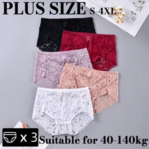 3 Nữ Quần Lót Ren Cao Cấp Quần Lót Ngắn Gọn Plus Kích Thước S-4XL Gợi Cảm Quần Lót Nữ Cheeky Gợi Cảm Người Phụ Nữ Lót dùng Thân Thiết