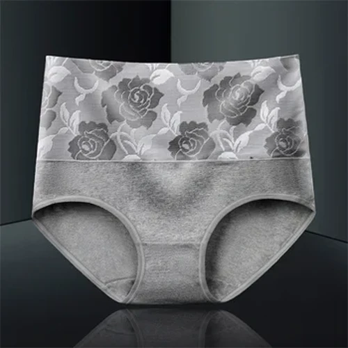 3XL 4XL 5XL Plus Size Pambabaeng Panties Floral High Waist Brief Pambabae Underwear Calzones Mujer Ladies Underwear Panties Oversize