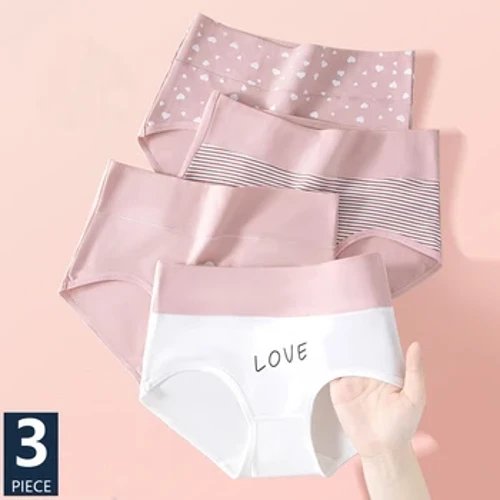 3Pc ýokary belli pagta Aýal balaklary Bedeninde ýukajyk içki eşik moda Çap ediş gyzlary gysgaça goşmaça ölçegli ýakymly balak aýal içki eşik