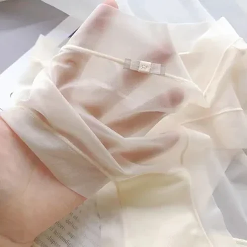Ultratunn Ice Silk Seamless Snabbtorkande mask Underkläder Kvinnor Plus Size Midja Bomull Gren Damtrosa