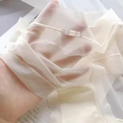 Ultratunn Ice Silk Seamless Snabbtorkande mask Underkläder Kvinnor Plus Size Midja Bomull Gren Damtrosa